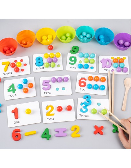 Children's bead counting game