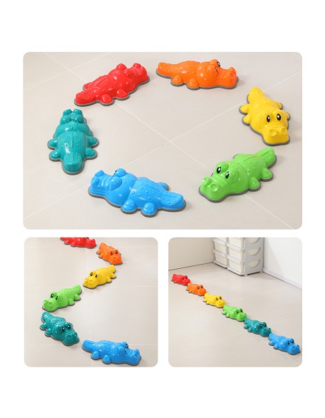 Children's balancing stone crocodile toy crossing stone indoor