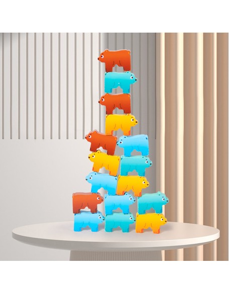 Bear Jenga game children's early education toy