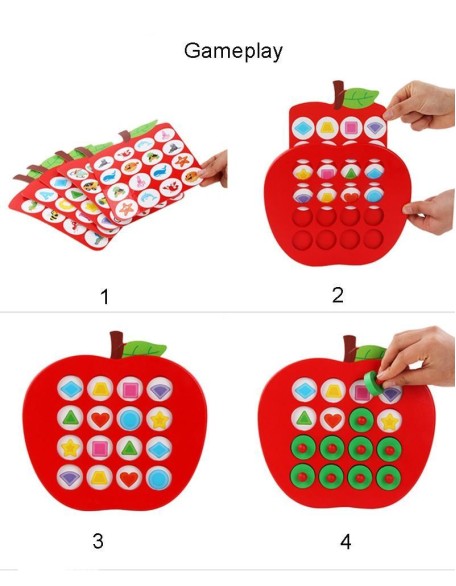 Apple Wooden Memory Game