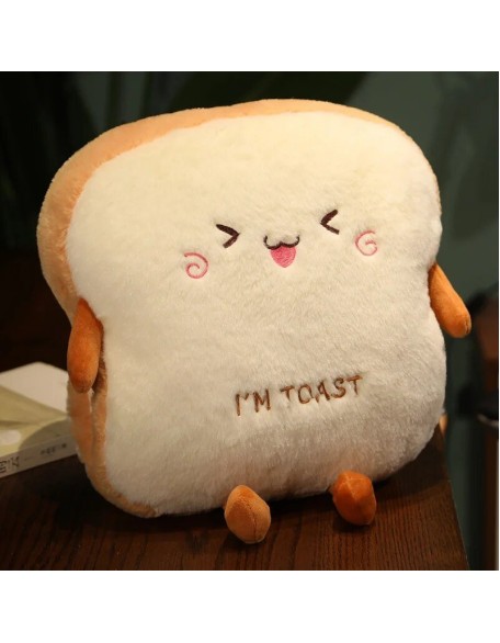 Plush "I'm Toast" handwarmer pillow