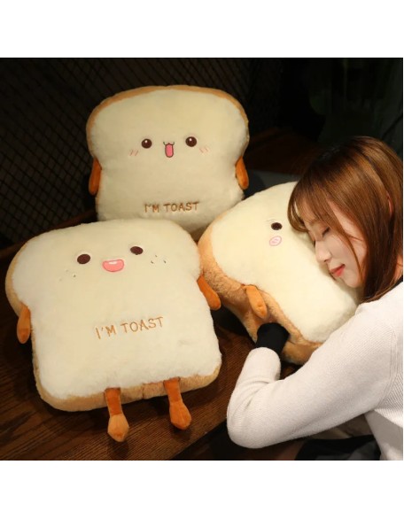 Plush "I'm Toast" handwarmer pillow