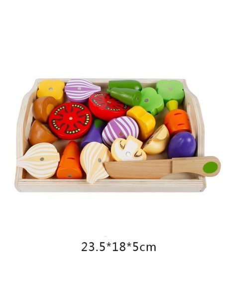 Magnetized Wooden Cutting Food Sets