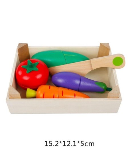 Magnetized Wooden Cutting Food Sets